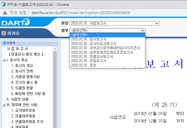 전자공시 사업보고서 및 감사보고서 찾는 법