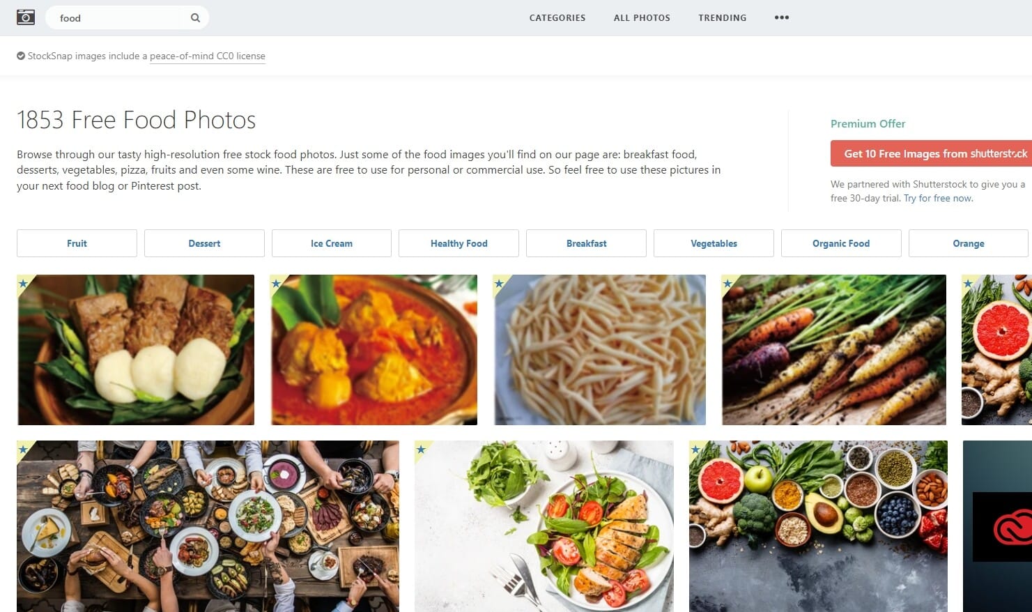 스톡스냅(Stocksnap) - FOOD 카테고리