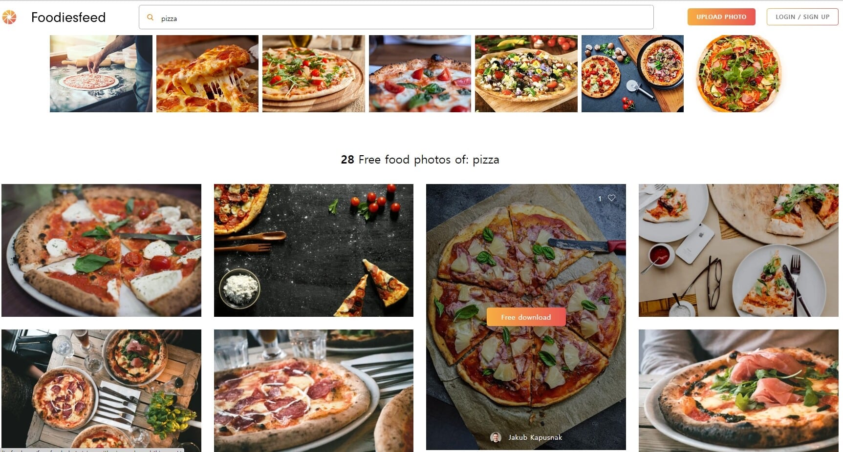 푸드피드 pizza 검색-다양함