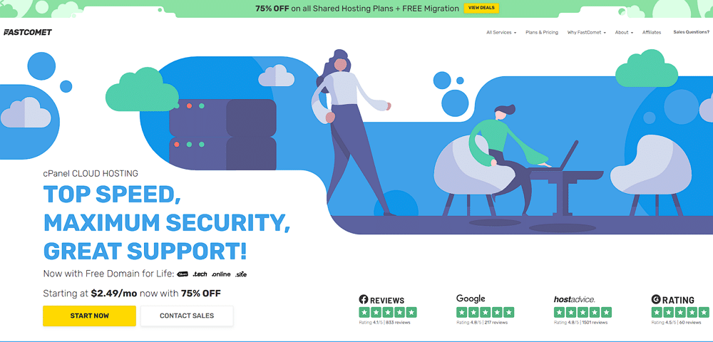 FastComet Hosting Main