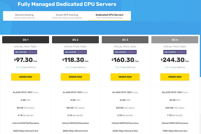 FastComet Hosting(Fully Managed Dedicated CPU Servers)