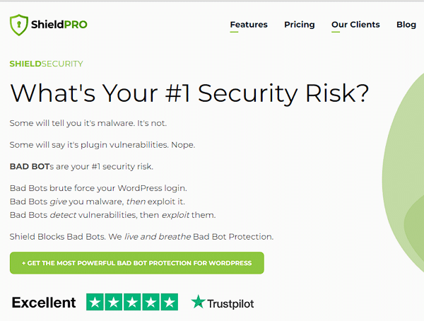 Shield Security 메인 페이지