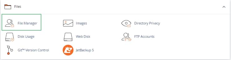 cPanel 파일 매니저