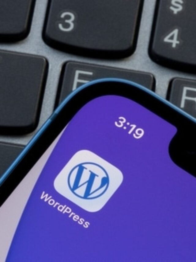 iPhone에 표시 된 WordPress 앱 아이콘