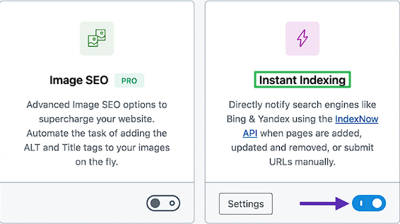 Rankmath IndexNow API 기능