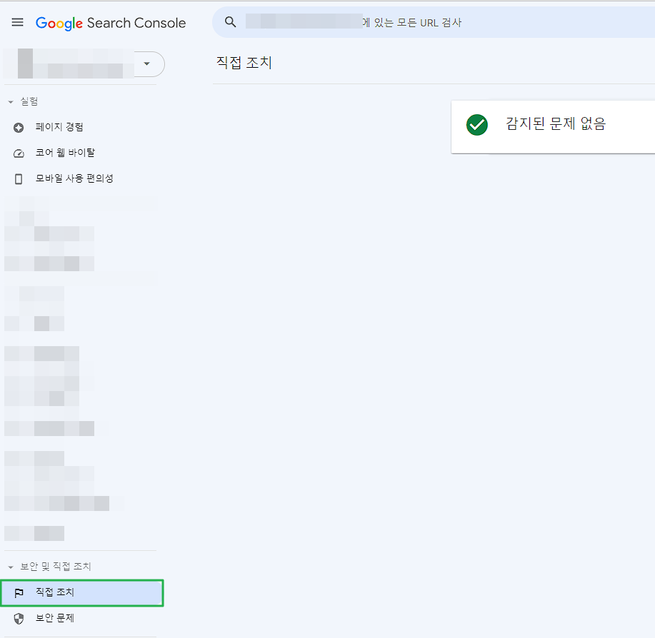 구글 저품질-직접 조치