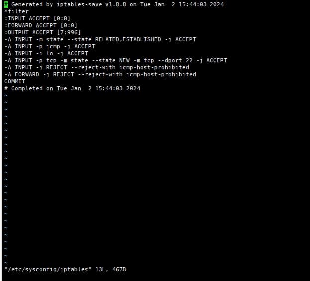 /etc/sysconfig/iptables 방화벽 경로