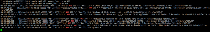 tail -f | grep 403(tal 명령어와 grep 명령어 조합)