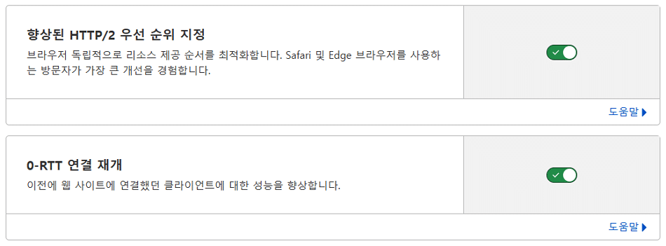 클라우드플레어 프로토콜 최적화2