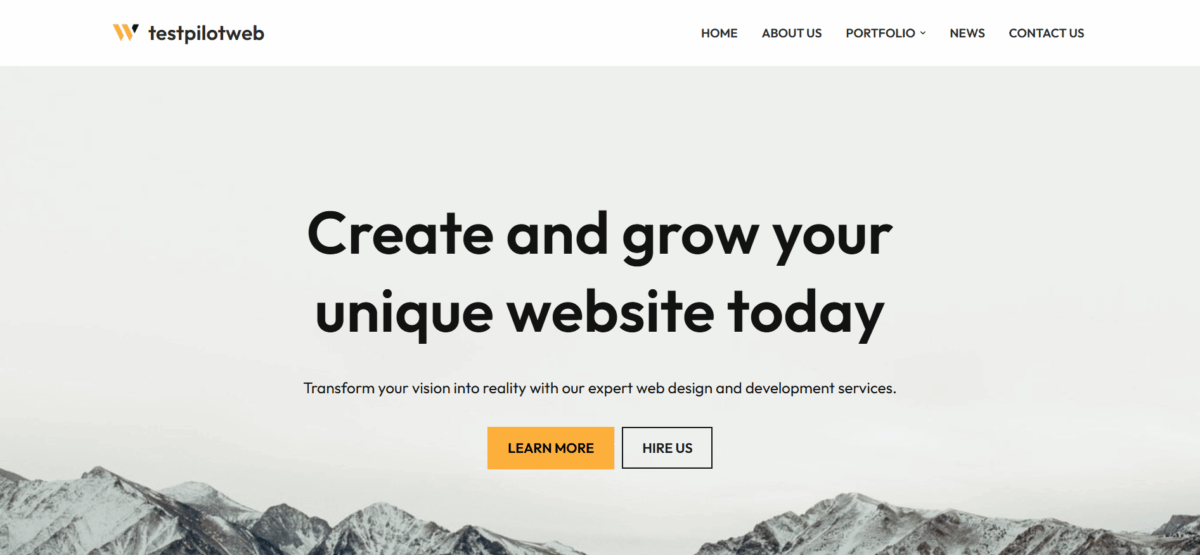 Neve 테마_Web Agency 템플릿 설치_메인 페이지