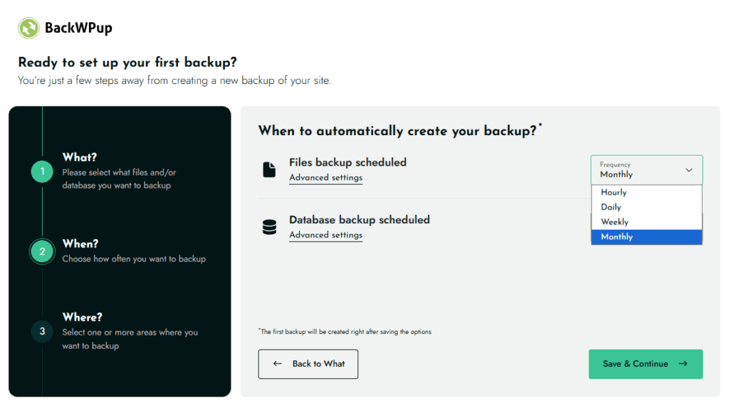 워드프레스 백업 플러그인-BackWPup 플러그인 설정 2 [영어]