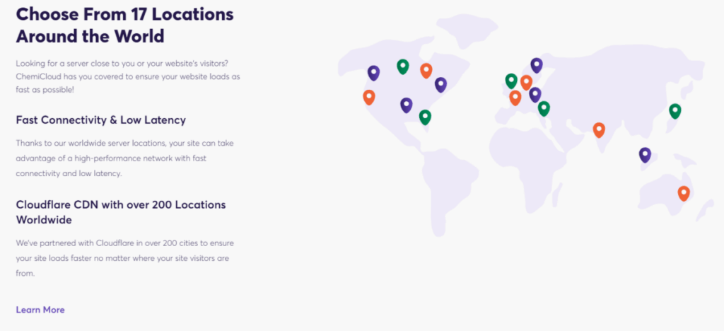 ChemiCloud 전 세계 서버 위치