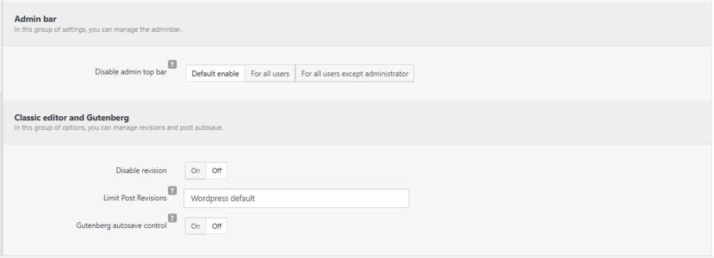 Clearfy 설정 - 고급 기능 2 [영어]