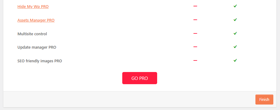 Clearfy 설정 마법사 8 - 무료 vs 유료 버전 비교 2 (영어만)