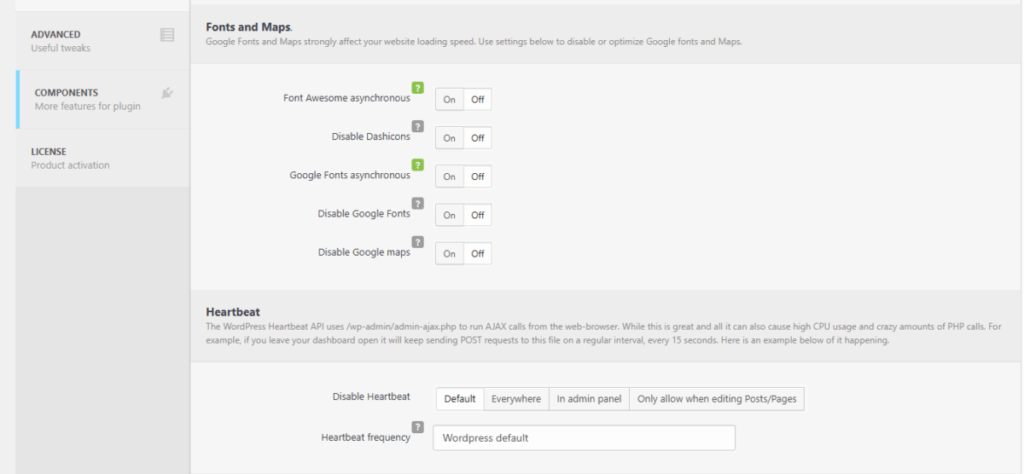 Clearfy 설정 - 성능_2[영어]