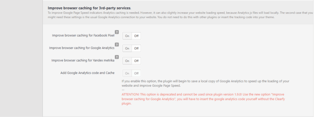Clearfy 설정 - 성능_3[영어]