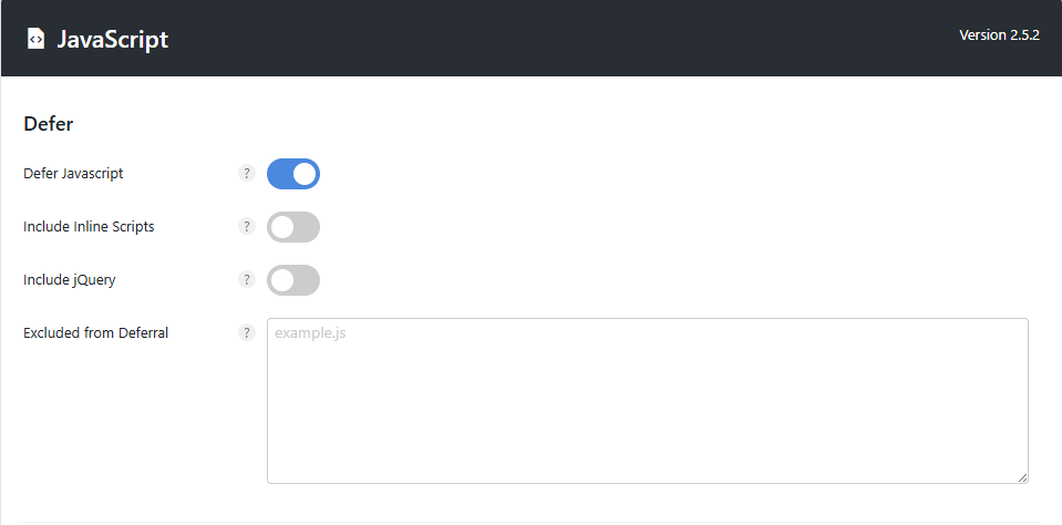 Perfmatters Defer - 자바스크립트 지연 로드