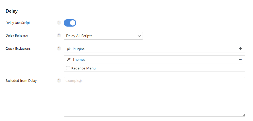 Perfmatters Delay - 자바스크립트 실행 지연_모든 파일