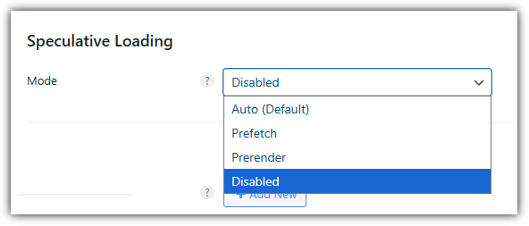 Perfmatters 사전 로딩 - 추측 로딩 4가지 모드