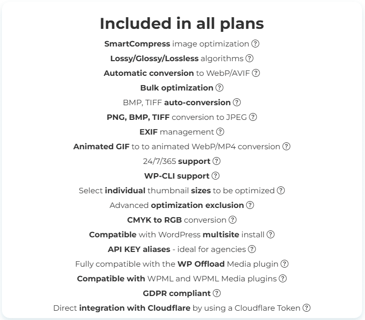 ShortPixel 일회성 플랜-공통사항[영어]