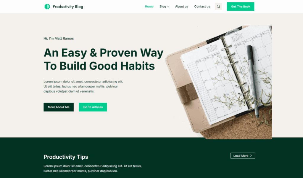kadence Theme-Affiliate blog 템플릿