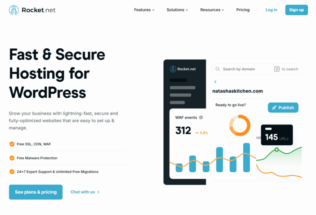 rocket.net 메인 페이지