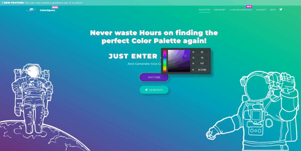 색상 코드 조합 - Color Space(색상 생성) 1