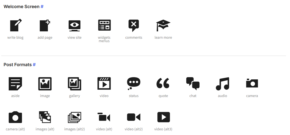 워드프레스 대시콘 - 스크린 및 글 포맷