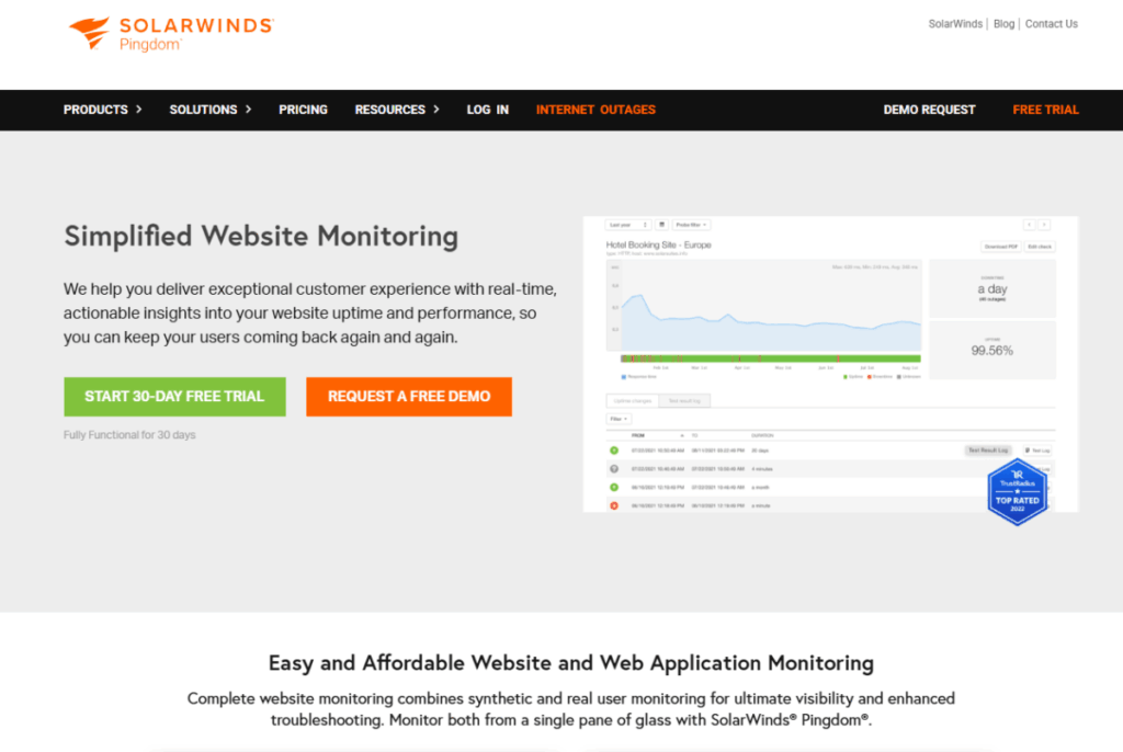 웹사이트 속도 측정 - Pingdom