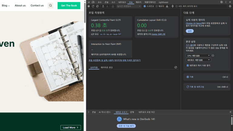 크롬 개발자도구 - 성능(Performance)